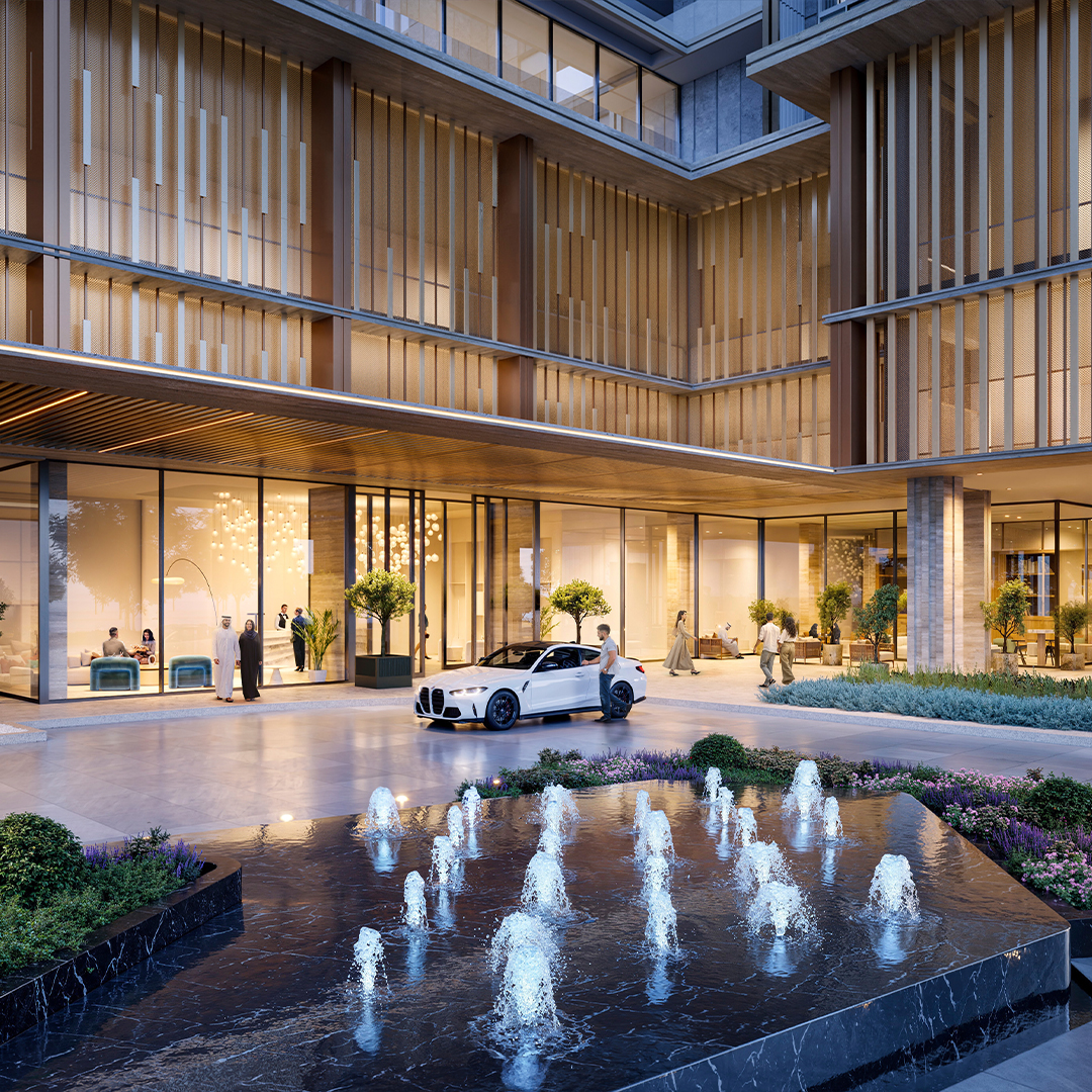 Tara Park building entrance and drop-off area