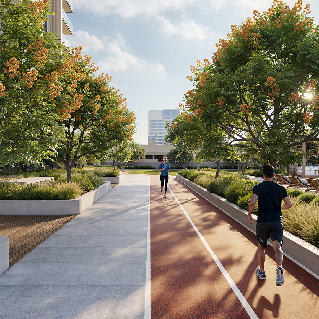 Tara Park jogging track landscaped gardens community