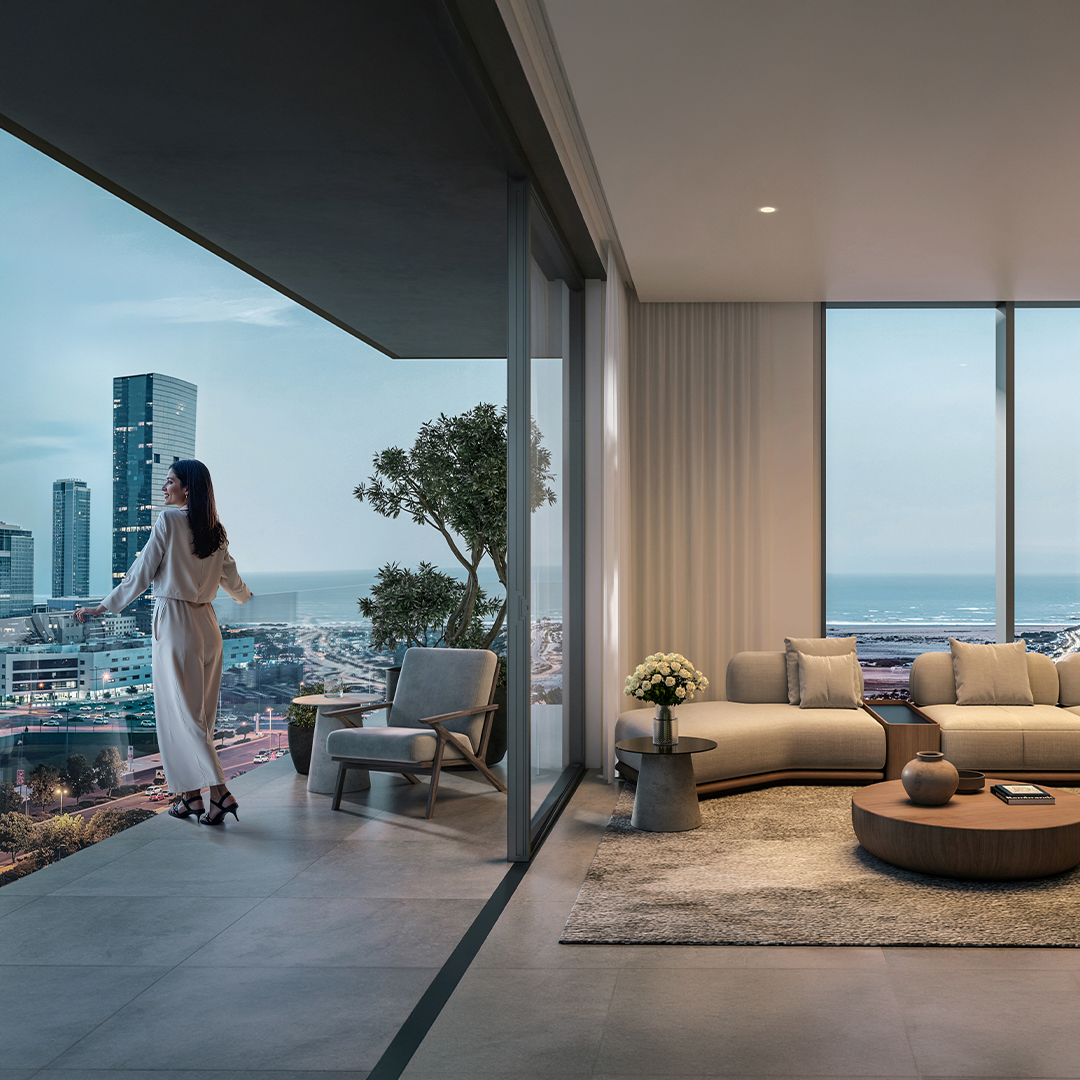 Downtown apartments view from Tara Park Reem Island Abu Dhabi