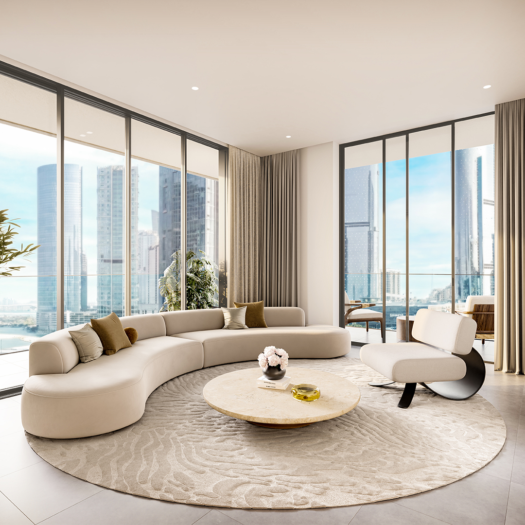 Spacious two bedroom apartments interior at Tara Park Reem Island